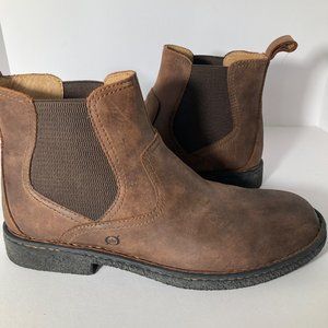 Mens Born Hemlock Chelsea Boot Grand Canyon Brown Leather 11.5